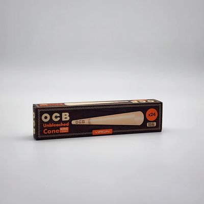OCB virgin unbleached cone king size 24 pack