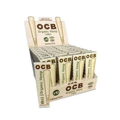 OCB organic hemp unbleached mini cones x10