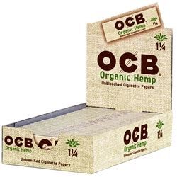 OCB organic hemp unbleached 1 1/4 rolling papers 24ct