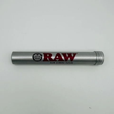 RAW Thentic Cigar Style Aluminum Tube, Silver, 1 Count