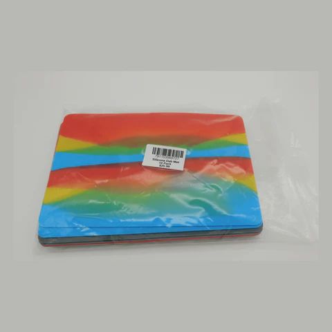 Colored Silicone 9"x 6" Dab Mat - 10CT Assorted