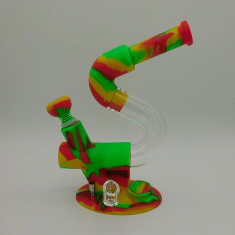 Silicone and Glass Dab Rig Colored Complete Set