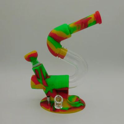 Silicone and Glass Dab Rig Colored Complete Set