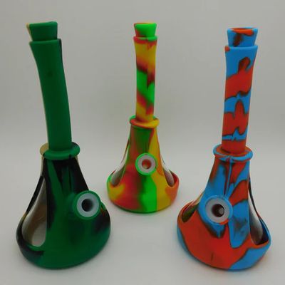 Silicone Wrapped Glass Hybrid Beaker Bong