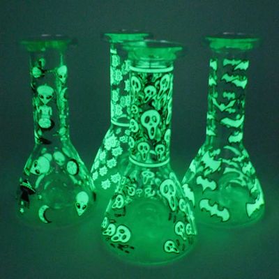 5" Small Glow Glass Beaker Water Pipe Bong