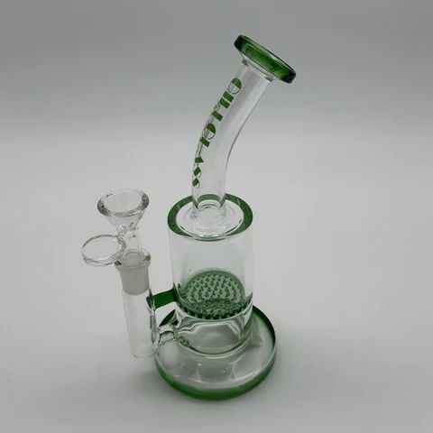 Gili Glass Small Curved Flat Crystal Perk 10" Water Pipe