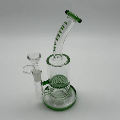 Gili Glass Small Curved Flat Crystal Perk 10" Water Pipe