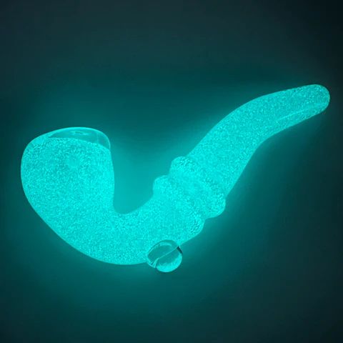 4" Glow Sherlock Glass Hand Pipe