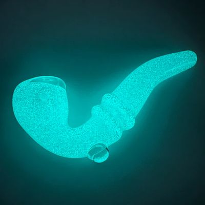 4" Glow Sherlock Glass Hand Pipe