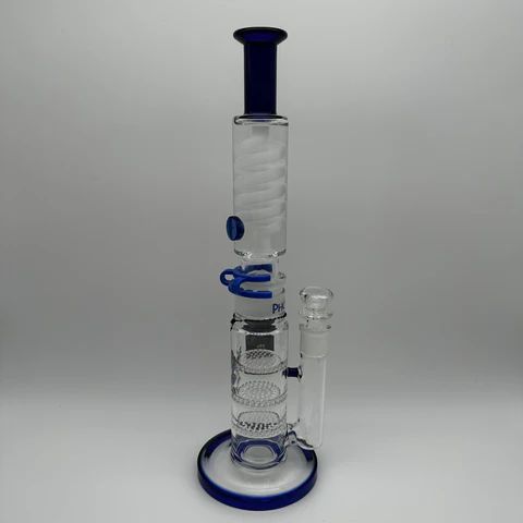 Phoenix Star 3 Chamber Glycerin Spiral Perk Straight Bong