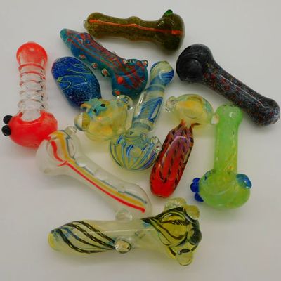 Standard Decorative 4" Glass Hand Pipes - 10CT