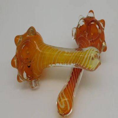 Orange Glass Double Bowl