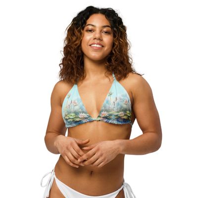 Water Lotus String Bikini Top