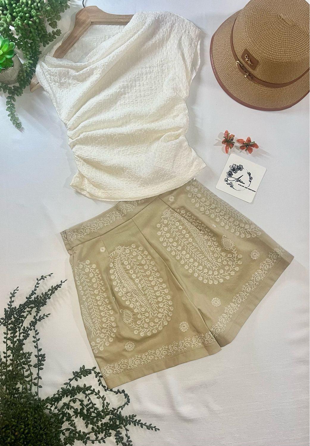 Ivory Off shoulder top