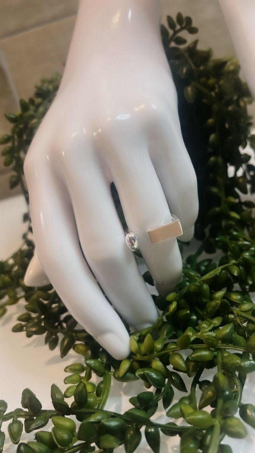 Anillo plateado one size