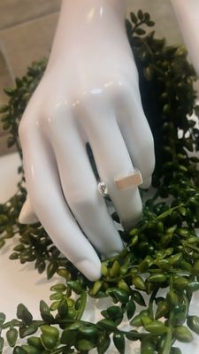 Anillo plateado one size