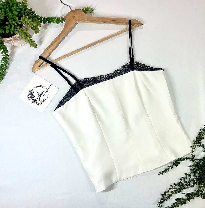 Basic white and black top