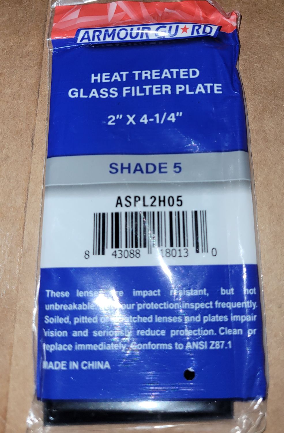 Dynaflux Glass Filter Lens 2&quot; x 4-1/4&quot; (Shade 5)