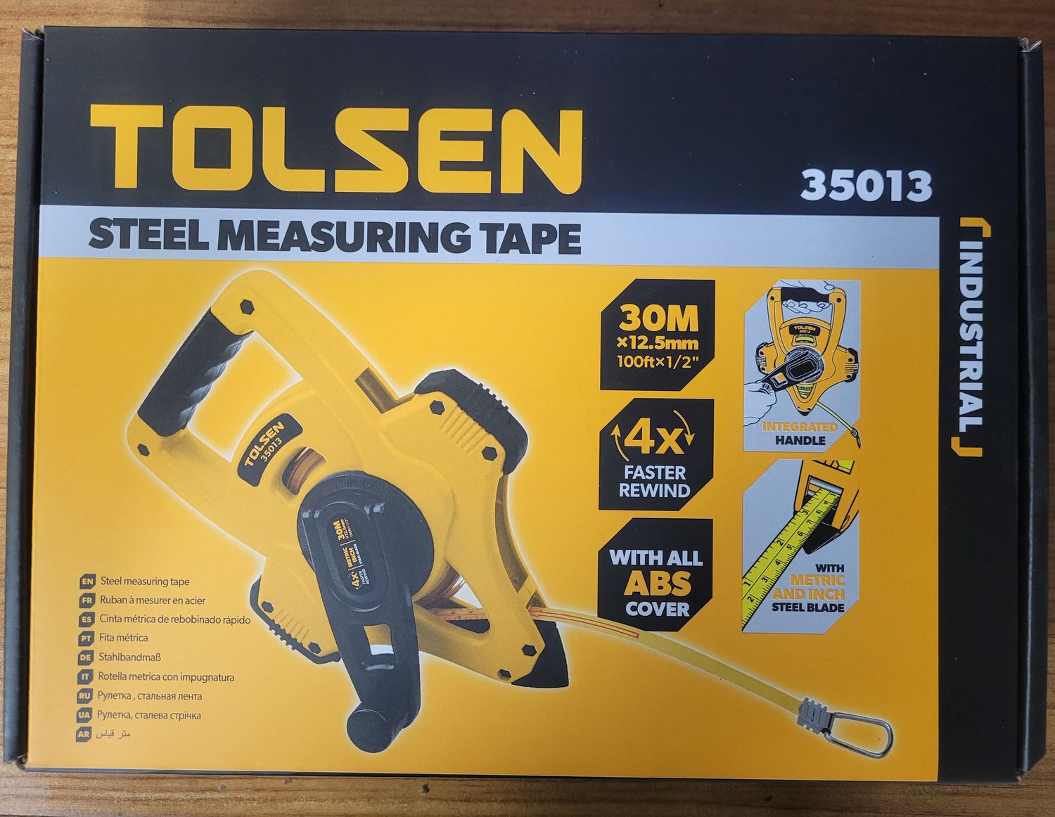 STEEL MEASURING TAPE 100 Ft (METRIC AND INCH)