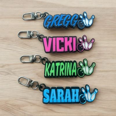 Customized Bowling Keychain