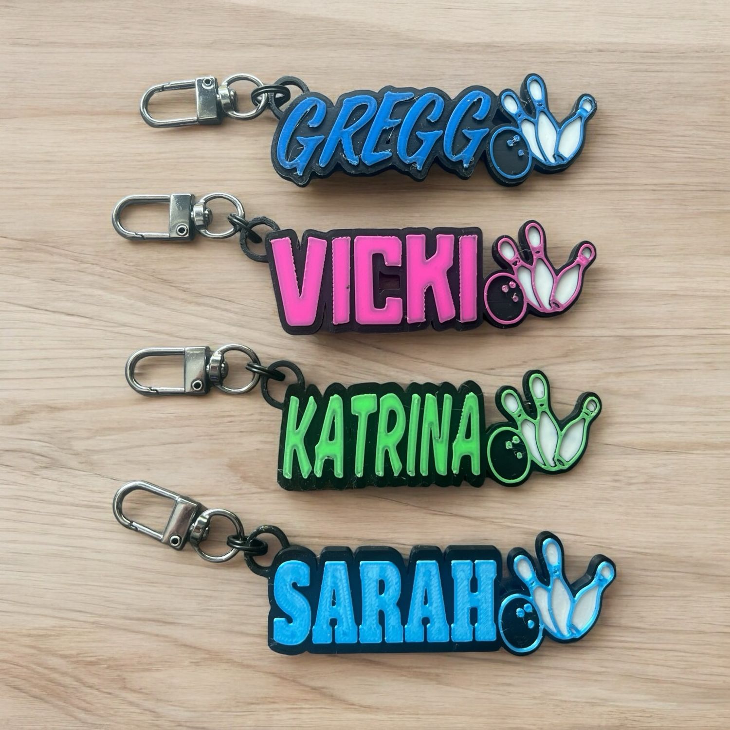 Customized Bowling Keychain
