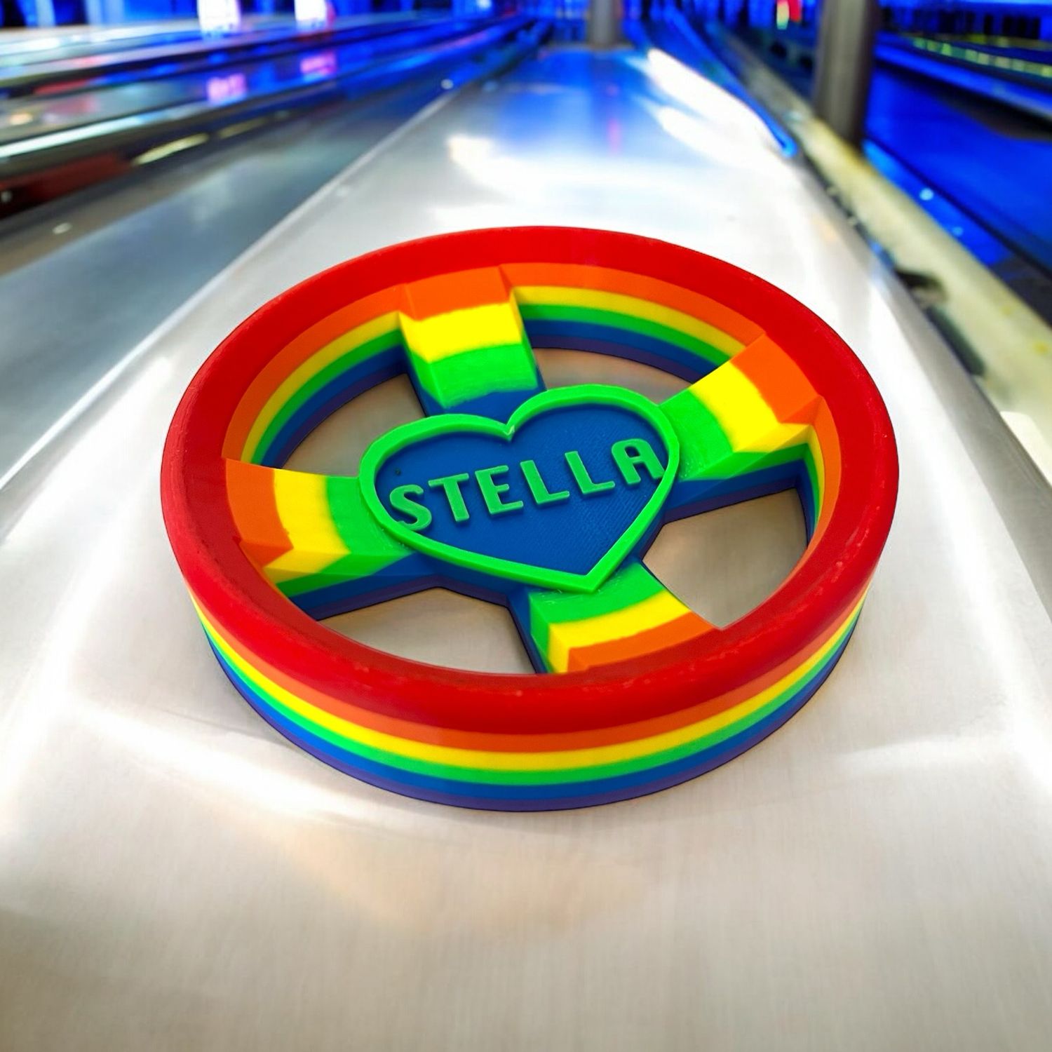 Rainbow Bowling Ball Cup