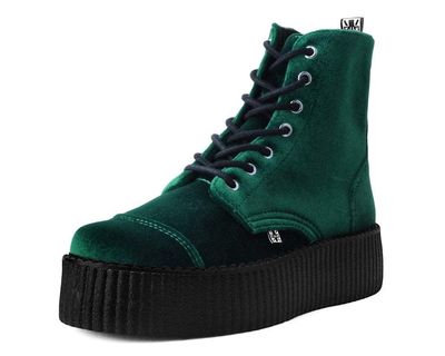 Velvet 7-Eye Boots [GREEN]