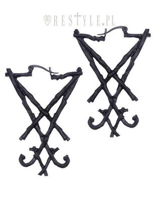 Boucles d&#39;Oreilles Lucifer Sigil [NOIR]