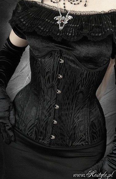 Corset Black Peacock