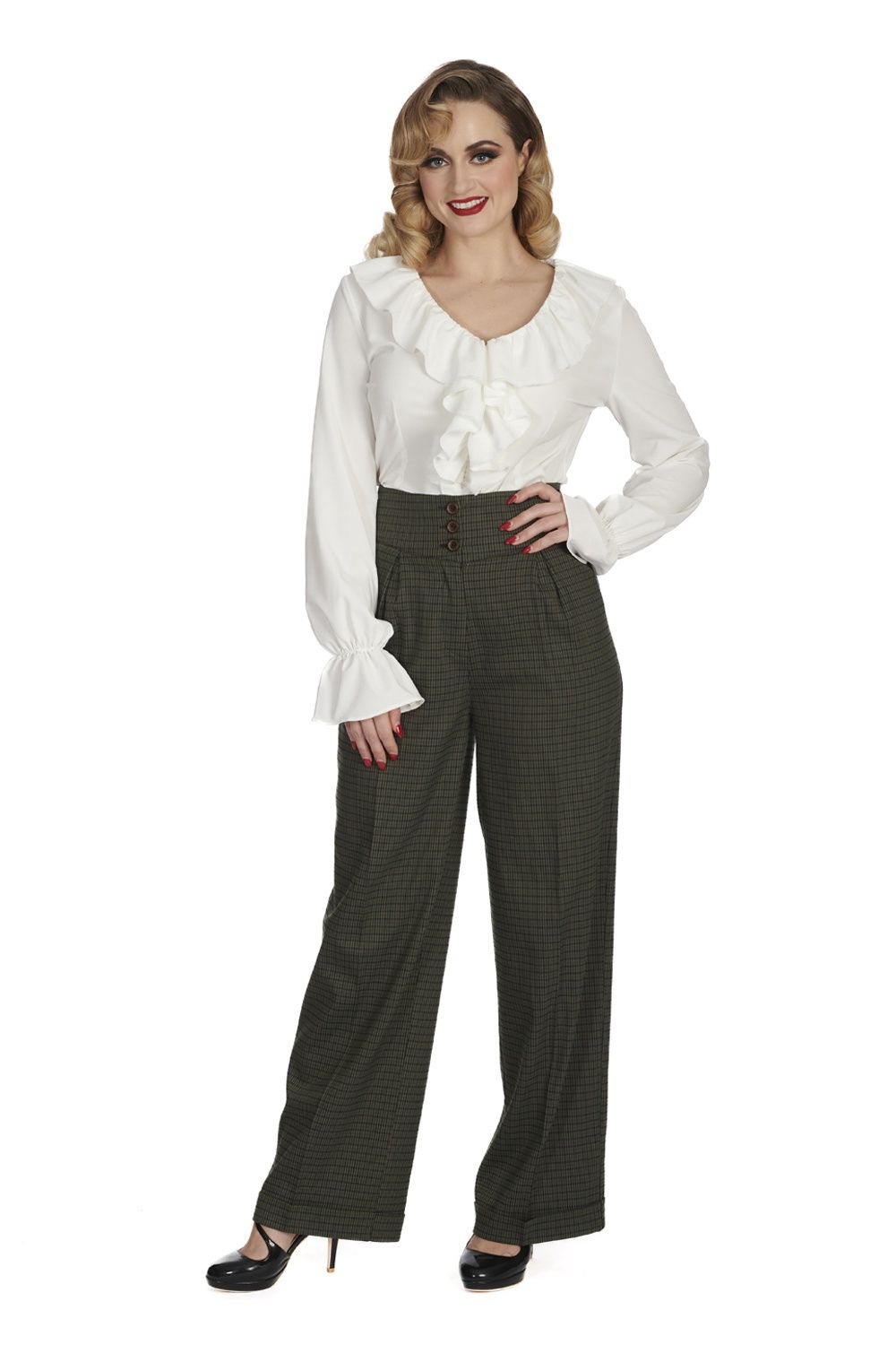 Blouse Feeling Frilly [BL14214] [WHITE]