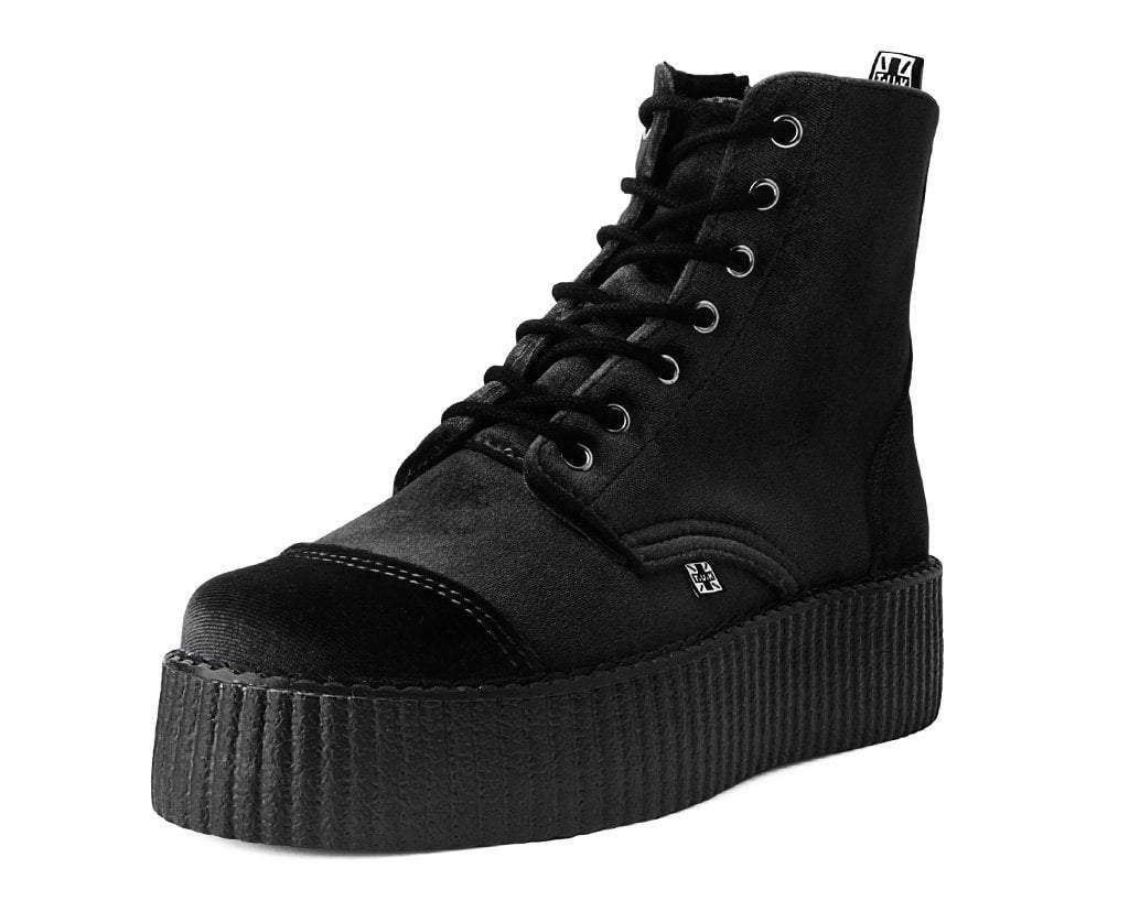 Velvet 7-Eye Boots [BLACK]