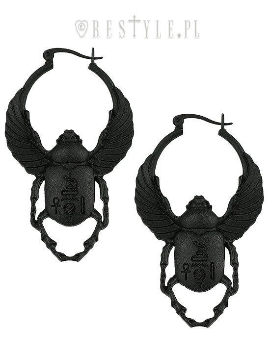 Scarab  Earrings [BLACK]