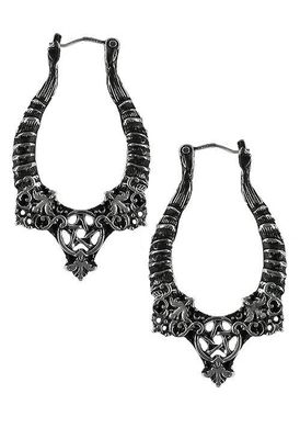 Gothic Horns Earrings [SILVER]
