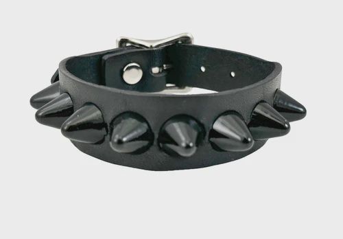 Bracelet En Cuir À Stud Noir FB379UK