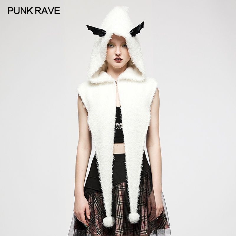 Hooded Scarf OPS-260 [WHITE]