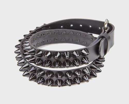 Ceinture En Cuir À Stud Noir BT154UK