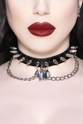 Bat Babe Choker [SILVER]