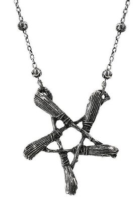 Broom Pentagram Necklace [SILVER]