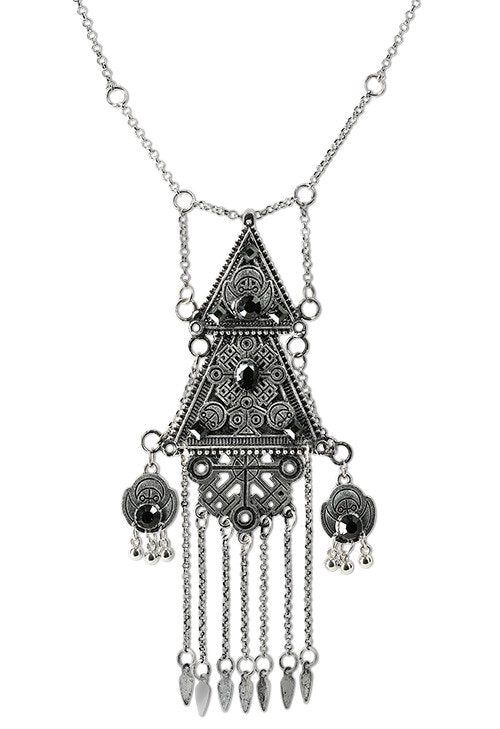 Double Triangle Necklace [SILVER]