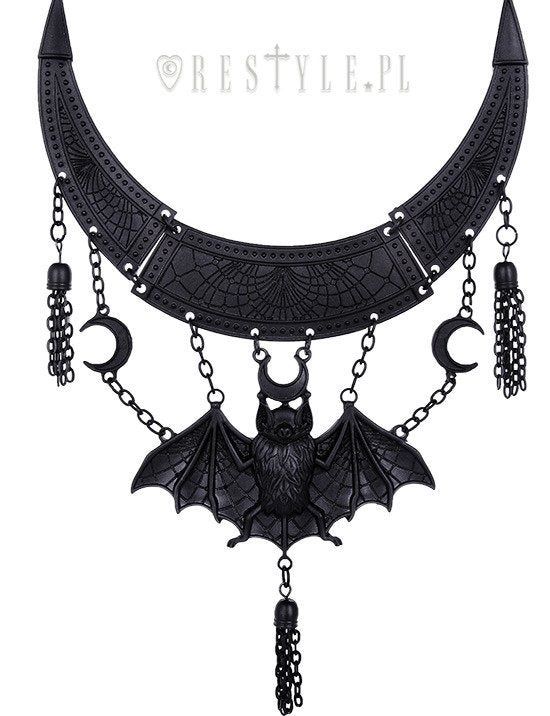 Oriental Bat Necklace [BLACK]