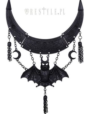 Oriental Bat Necklace [BLACK]