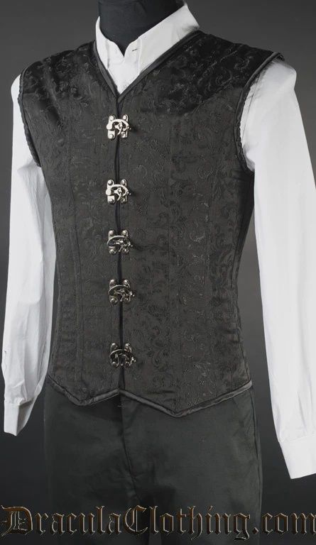 Black Brocade Clasp V-Shaper Corset