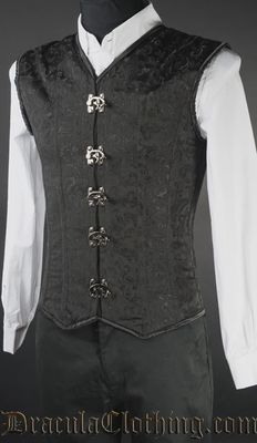 Black Brocade Clasp V-Shaper Corset