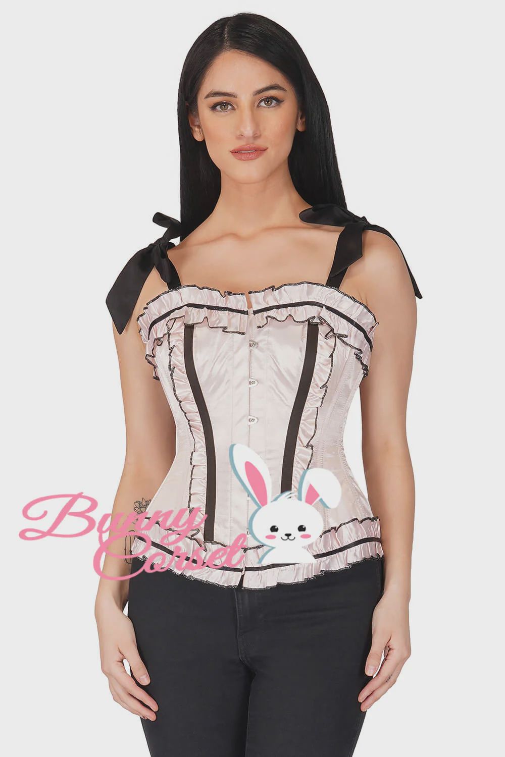 Overbust Birdy Corset [BC-2019] [LIGHT PINK]