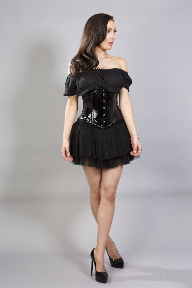 Sexy Waspie Corset [PVC NOIR]