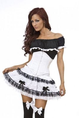 Sexy Waspie Corset [WHITE SATIN]