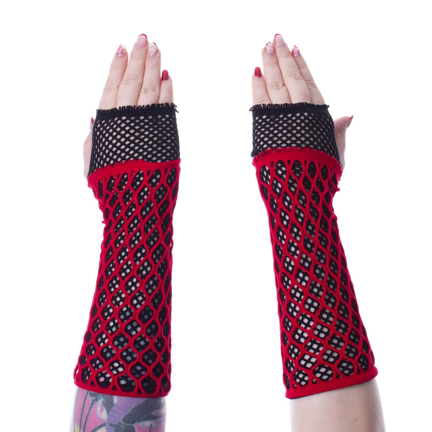 Lolita Mesh Gloves [RED/BLACK]