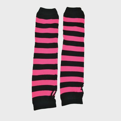 Manchettes Stripe [NOIR / ROSE]
