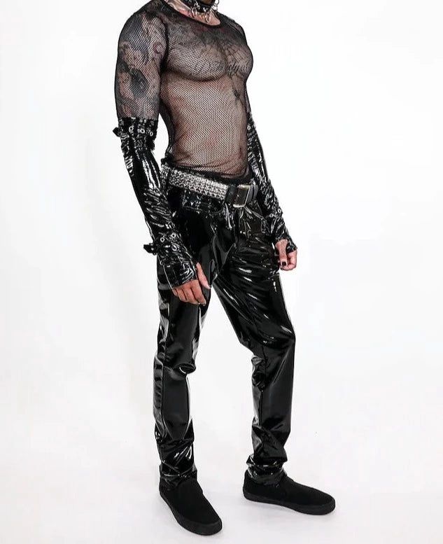 Pants PVC skinny stretch jeans