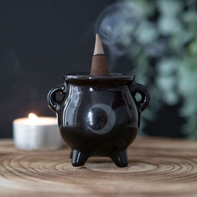 Mystical Moon Cauldron Incense Burner [FI_45622]